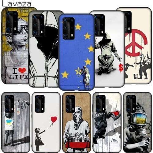 Lavaza K130 Street Art Banksy Graffiti Case for Huawei P9 P10 P20 P30 P40 Y6 Y7 Y9 Lite Pro Max Prime Mini 2019