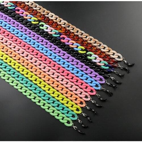 Fluorescent Acrylic Mask Reading Glasses Chain for Face Necklace Sunglasses Straps Masking Lanyards Women Men Neck Chains
