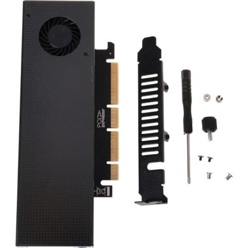 M.2 NVMe NGFF to PCIE3.0 SSD Adapter Card SATA3 with Cooling Fan Expansion Card