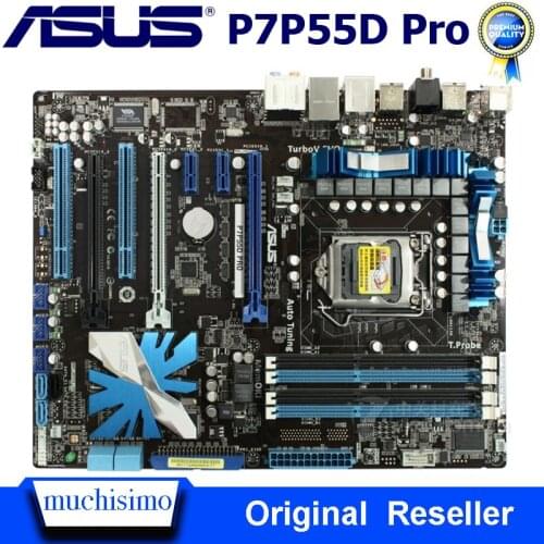 LGA 1156 AUSU P7P55D PRO Original Desktop Motherboard DDR3 16GB SATA II USB2.0 Intel P55 P7P55D PRO ASUS Used Mainboard ATX