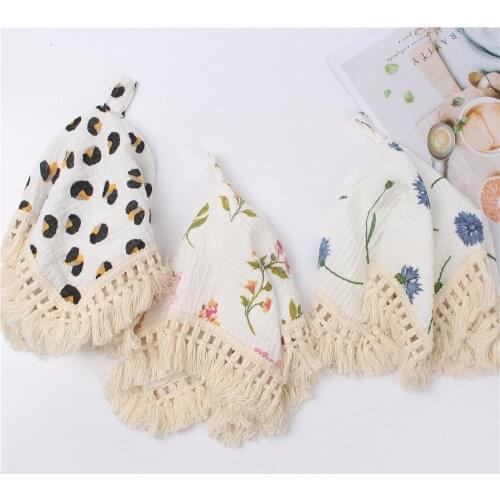 38x38cm Muslin Cotton Baby Bib Baby Newborn Blankets Newborn Tassel Swaddle Wrap Feeding Burp Cloth Towel Scarf Baby Stuff