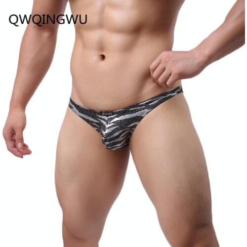 Sexy Leopard Mens Underwear Briefs Gold Silver Male Panties Underpants U Convex Penis Pouch Brand Cueca briefs Underwear