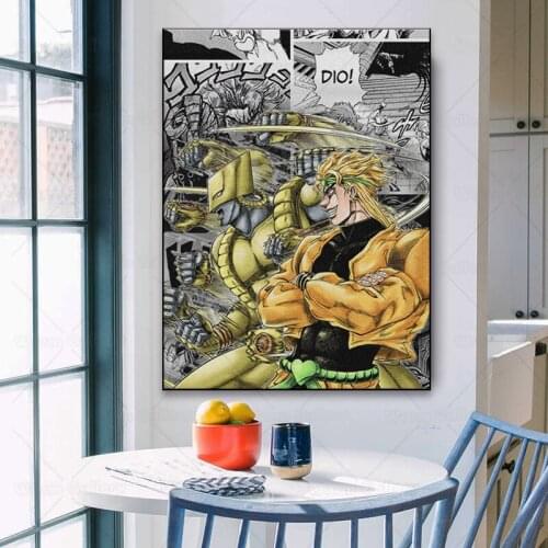 Wall Art HD Prints Dio Brando Home Decor Jojo S Bizarre Poster Pictures Anime Role Canvas Paintings For Living Room Framework