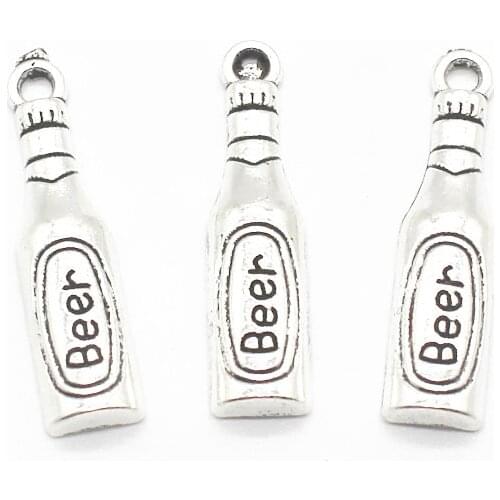 Newest 12pcs/lot Beer Alloy Dangle Charms Pendant Lobster Clasp Hanging Charm For Necklace Bangle Jewelry