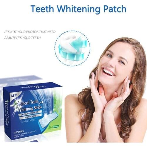 28pcs Tooth Whitening Bleaching Tooth Sticky Gel Whitening Strip High Elastic Cares New To Yellow Whitening Teeth Patch Tool