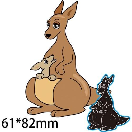Cutting Dies Kangaroo Stencil Craft for Scrapbook Stamps Dies Embossing Paper Gift Card 61*82mm