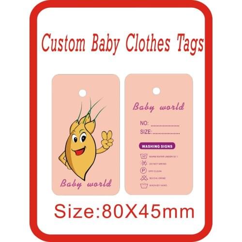 Easy custom tags ,baby clothes tags , 500PCS 300gsm Paper children clothes tags , Hang Tags,B1