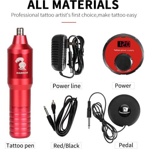 High Quality Tattoo Set Rotary Tattoo Motor Machine LCD Tattoo Power Supply Foot Pedal Permanent Makeup Tattoo Artist