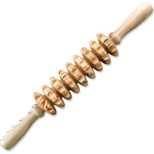 Manual Muscle Release Roller Stick Massager Wooden Fascia Massage Roller Full Body Muscle Pain Relief Therapy Massage Tool