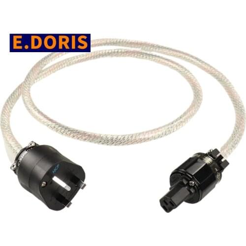 UK Plug E. Doris R Series R-vx Silver Plating CD Player Fever Audio Amplifier Power Cord
