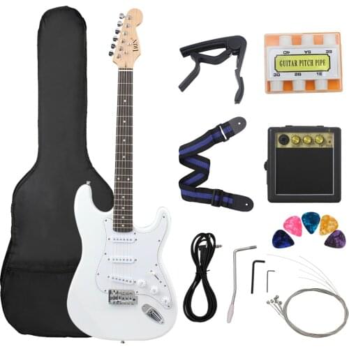 ST Electric Guitar 39 Inch 6 String 21 Frets Basswood Body Electric Guitar Guitarra With Speaker Guitar Parts & Accessories