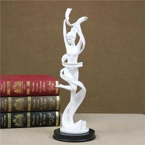 SEXY LADY DANCING FIGURINE HANDMADE RESIN RHYTHMIC GYMNASTICS GIRL MINIATURE DECOR SOUVENIR GIFT AND CRAFT ORNAMENT ACCESSORIES