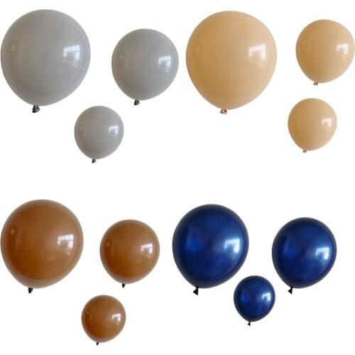 5/10/18 inch Ink Blue Dusty Pink Caramel Coffee Balloons Retro Balloon Wedding Birthday Party Decoration Baby Shower Decor