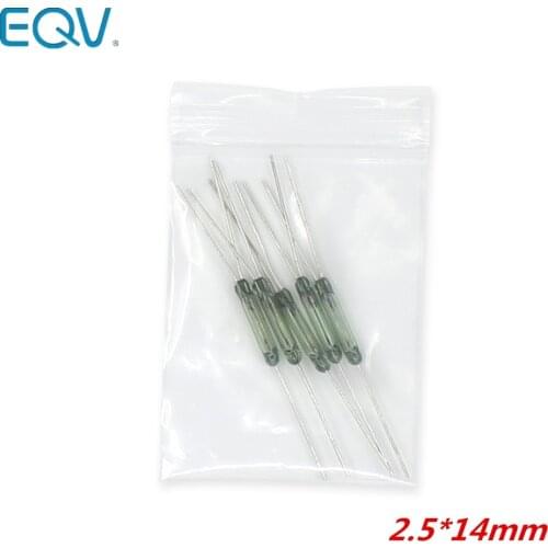 5pcs Reed Switch 3 pin Magnetic Switch 2.5*14mm Normally Open Normally Closed Conversion 2.5X14MM NO NC Conversion for Sensors