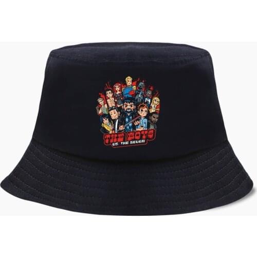 Funny The Boys Anime Print Bob Bucket Hats Summer Mens Panama Women Fisherman Hat Cotton Korean Black Caps Hip Hop Beach Cap