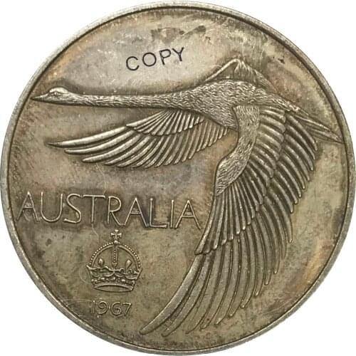 1967 Australia 1 One Dollar 100 Crown Goose Dollar Cupronickel Plated Silver Copy Coin