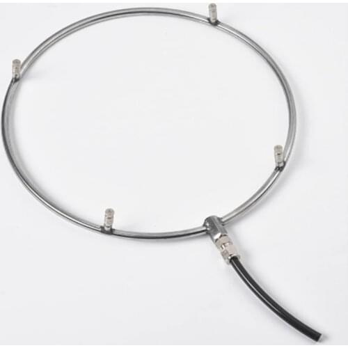 2PCS High Pressure Stainless Steel Misting Fan Ring Dia. 35CM with 4pcs Nozzle seat 3/16“ for Misting Cooling System