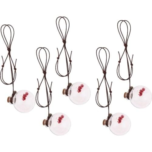 5 Pcs Decorative Car Perfume Bottle Hanging Air Freshener Diffuser Pendants