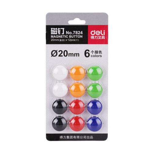 7824 magnetic nail white board magnetic fixed magnetic buckle magnet 20mm 12 pieces/ bag learn stationery office supplies