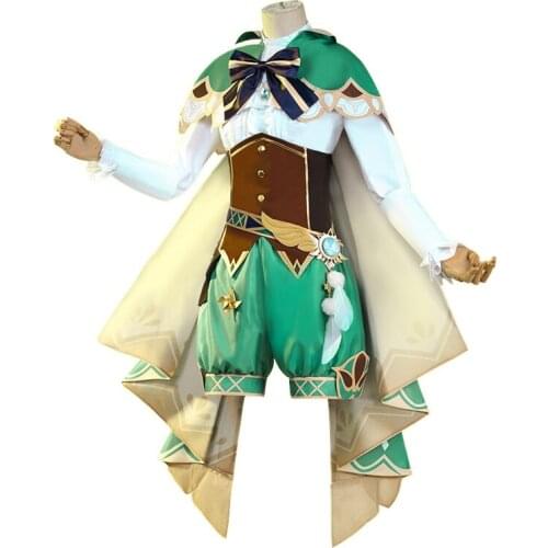 Anime Game Genshin Impact Barbatos Cosplay Costume Cloak Shirt Shorts Hat Belt Daily Carnival Party Festival Uniform Brand New