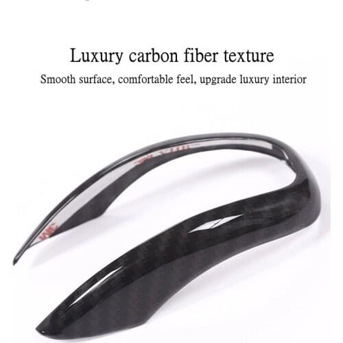 Car Shifter Knob Head Frame Cover Suitable For Alpha Romeo Giulia Stelvio Gear Head Decorative Frame Carbon Fiber Interior