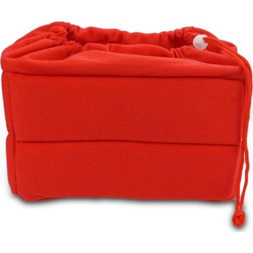 Velvet Thicken Shockproof SLR Camera Liner Bag Portable Photography Partition Soft Padded Protective Case Drawstring Bag