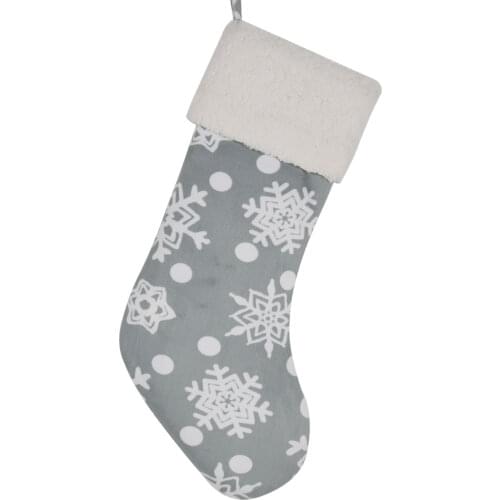 Free shipping/Hot Sale Polar Fleece Snowflake Christmas stockings