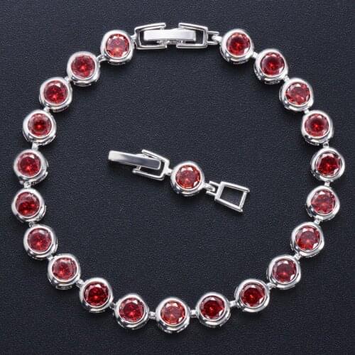 S925 Sterling Silver Bracelet Shiny CZ Colorful Zircon Amethyst Emerald Gemstone Bracelet Bridal Wedding Party Luxury Jewelry