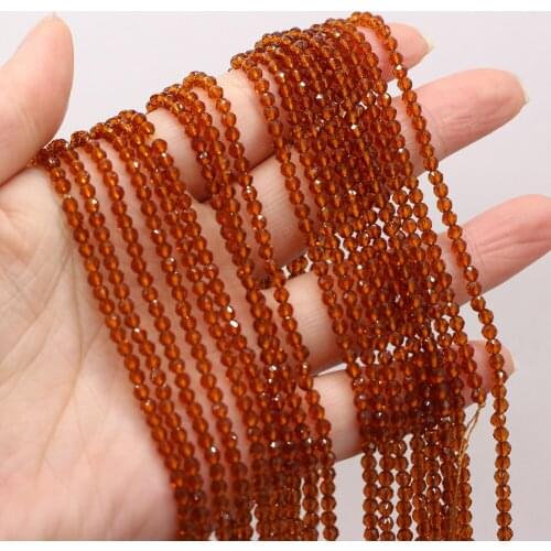 Faceted Stone Beads Brown Spinels Beads DIY for Jewelry Making Bracelet Necklace Earring Accessories Women Gift Size 3mm