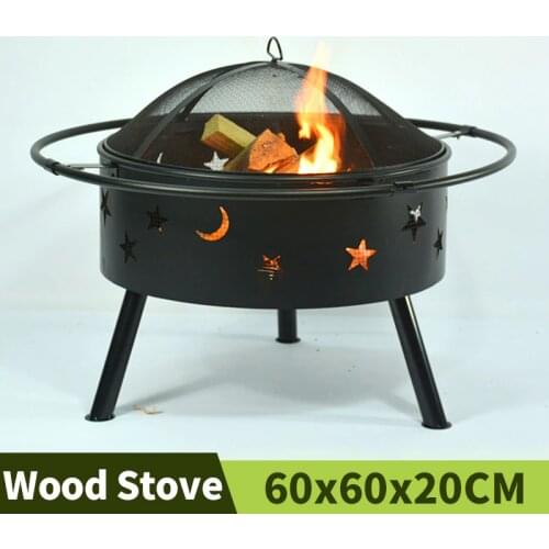 Household Stars And Moons Fire Pit Charcoal Furnace Bonfire Party Outdoor Heater Garden Barbeque Grill For More Than Five People