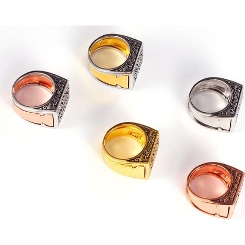 Two In One Detachable Pattern Square Rings Banquet Couple Wedding Suit Rings Give Girlfriend a Birthday Gift Fashion Jewelry
