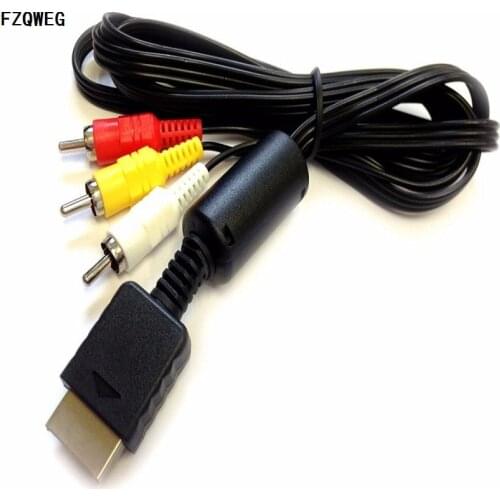 FZQWEG 10 pcs High quality RCA to AV Audio Video Cable TV Lead for Play station for PS1 /PS2 /PS3 Consoles