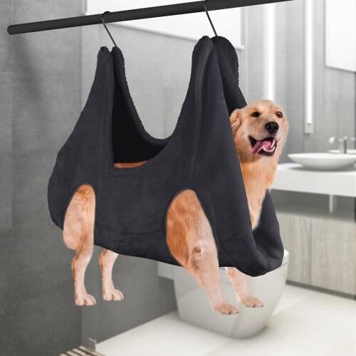 2 in 1 Cat Hammock Helper Dogs Grooming Hammock for Pet Bath Washing Nail Trimming Restraint Bag for Puppy Dog Cats Hanging