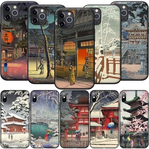 GX250 Ukiyo-e Tokyo Japanese Art Silicone Soft Case for iPhone 12 Mini 11 Pro XS Max XR X 8 7 6 6S Plus 5 5S SE 2020