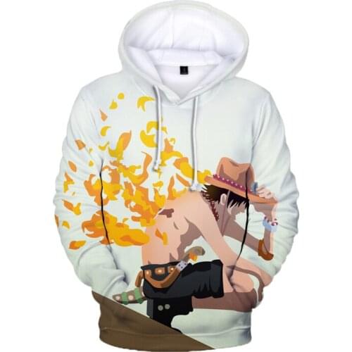 2021 Creative Anime One Piece Luffy Ace Hoodies Men/Women Harajuku Oversized Hoodies 3D Printed Sweatshirt Pullover Clothes