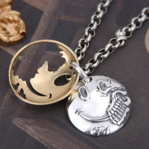 Smiley Skull Pendant Trendy Hip Hop Mask Stacked Smile Pendant Personality Retro