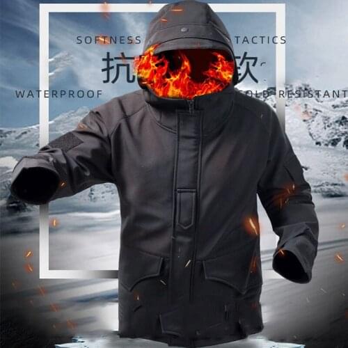 Men Outdoor Winter Military Tactical G8Jacket Waterproof Plus Velvet Thermal Warm Coat Windbreaker Climbing Hiking Hooded Jacket