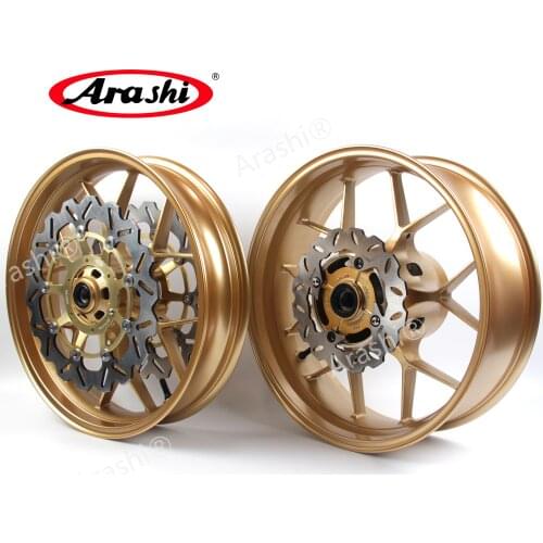 Arashi Front Wheel Rim Rear Rims Brake Rotors Discs For HONDA CBR600RR 2007 2008 2009 2010 2011 2012 2013 2014 2015 2016 2017