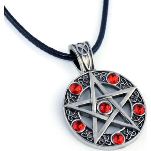 Supernatural Necklace Pentagram Pentacle Five-Pointed Star Wicca Pagan Dean Winchester Pendant Vintage Gothic Jewelry Wholesale