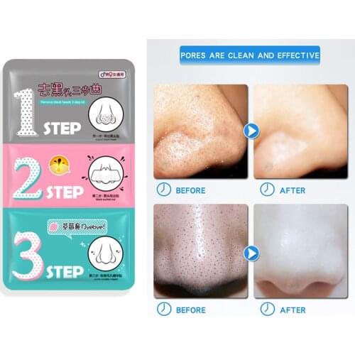 Remove Blackhead 3 Steps T Area Care Deep Clean Pores Blackhead Nose Patch