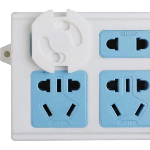 500pcs Baby Safety Rotate Cover 2 Hole Round European Standard Electric Protection Children Socket Plastic Security Locks