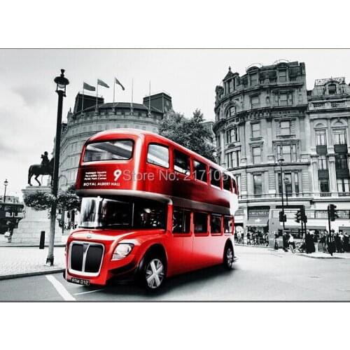 Custom retro wallpaper, 3D red bus Papel DE parede for the living room bedroom TV background wall PVC wallpaper