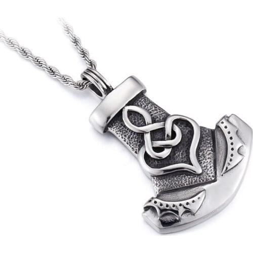 Hot mens titanium steel thunder hammer stainless steel pendant spot
