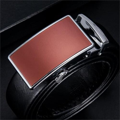 New Arrival Cow Genuine Leather Mens Belt Cowhide Strap For Male Automatic Buckle Belts For Men Business Alloy Buckle Belts