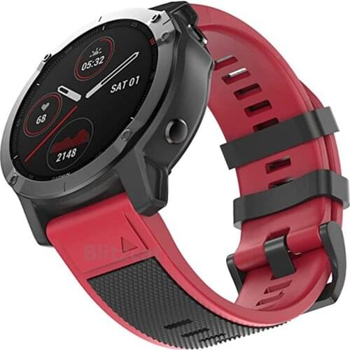 26 22mm Quick Release Watch Band Straps For Garmin Fenix 6 6X 5X 5 3 3HR S60 MK1 Forerunner 935 945 Easyfit Silicone Wirstband