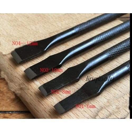 Japanese style black flower handle DIY handmade leather tools