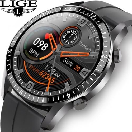 LIGE Smart Watch Phone Full Touch Screen Sport Fitness Watch IP68 Waterproof Bluetooth Connection For Android ios smartwatch Men