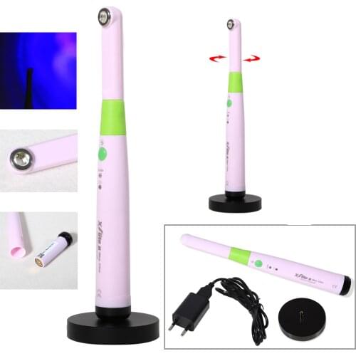 2pcs Dental Cordless /Wireless Curing-Light Lamp 1200mW 360 Rotate XLite II Teeth whitening Pink Color