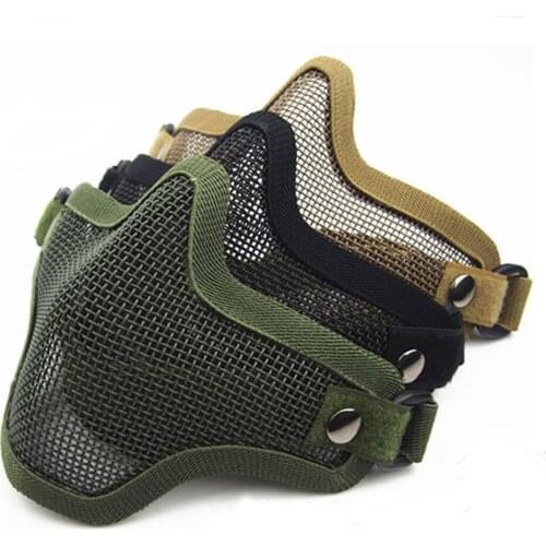 Tactical Airsoft Masks Metal Steel Net Mesh Protect Mask Field Hunting Military Games Tactical Shooting Paintball Mask