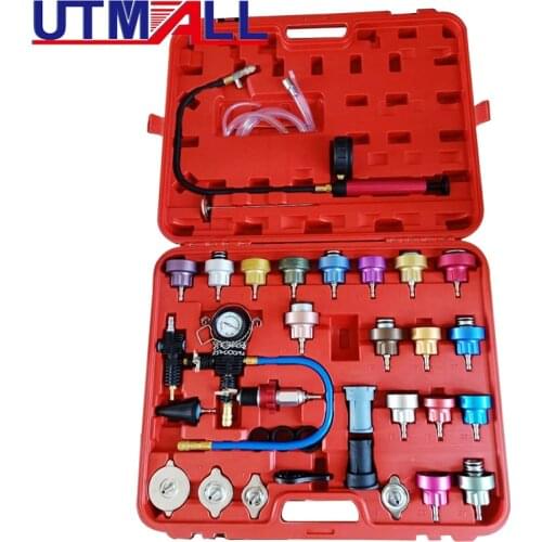 Radiator Pressure Compression Tester Kit 34pc Cooling System Leak Detector Tool